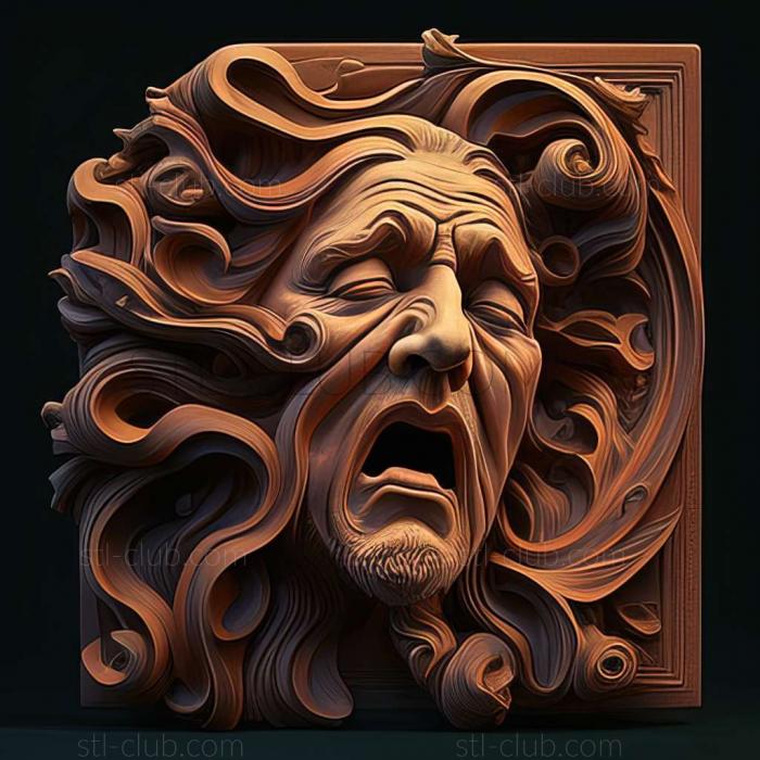 3D мадэль Кен Хендриксен, американский художник. (STL)